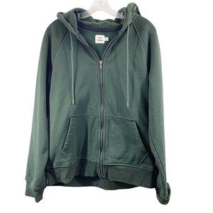 Flint and Tinder Forest Green 10-Year Hoodie Zip Up Sweatshirt Size Medium